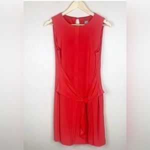 Vince Camuto women’s 14 sleeveless red dress. Flattering Waist tie. Like new